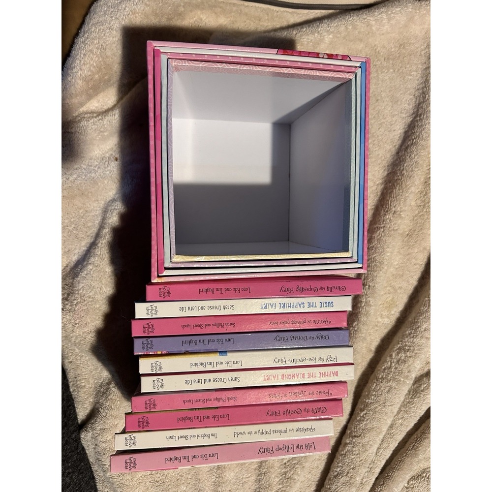 Pinkalicious 10 Book Lot Victoria Kann W/ Decorative Nesting Keepsake Storage